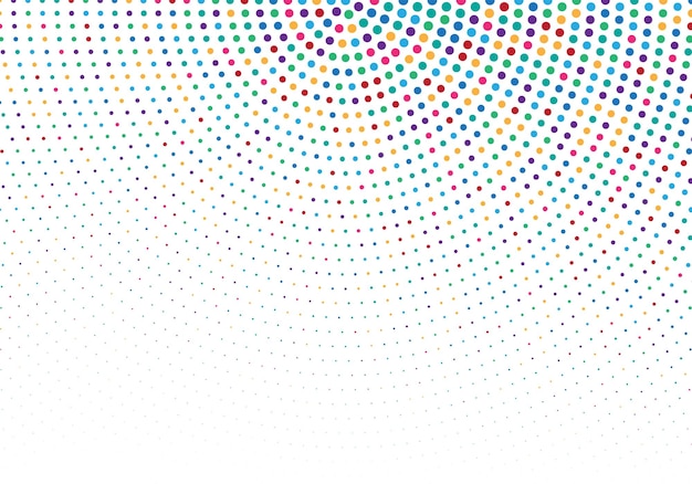 Free vector abstract circular colorful dotted on white background