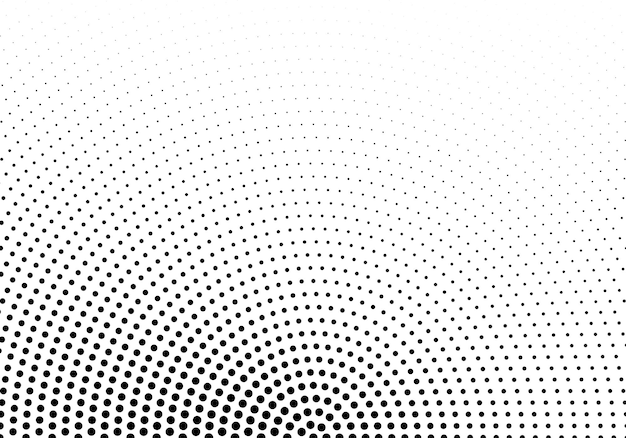 Abstract circular decorative black dotted background