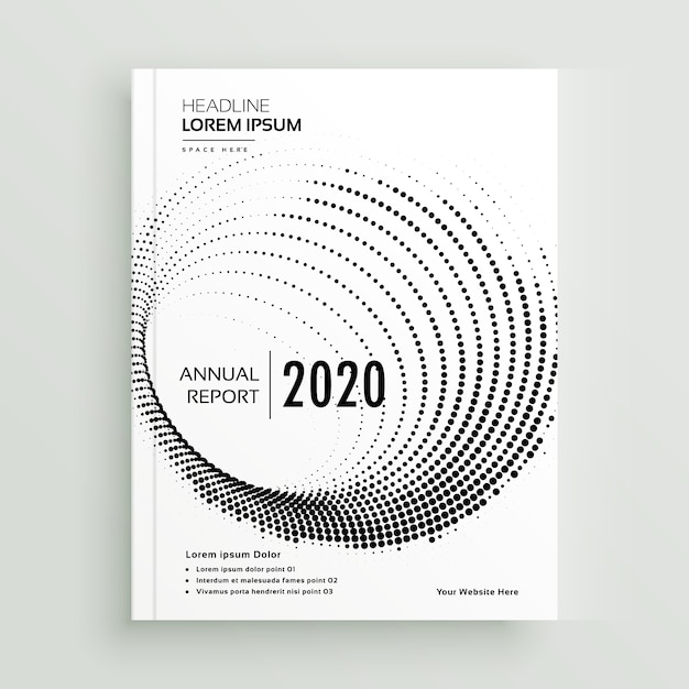 abstract circular dots business brochure design template