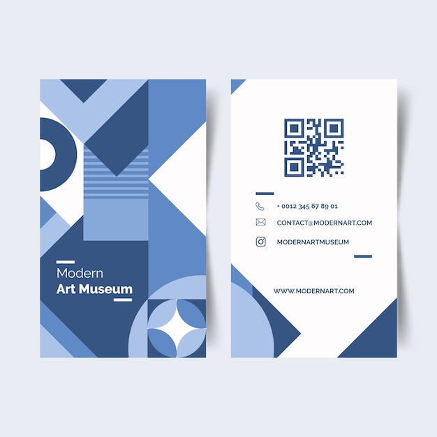 Abstract classic blue business card template