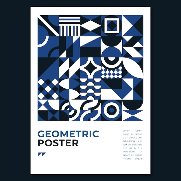 Free Vector abstract classic blue flyer template