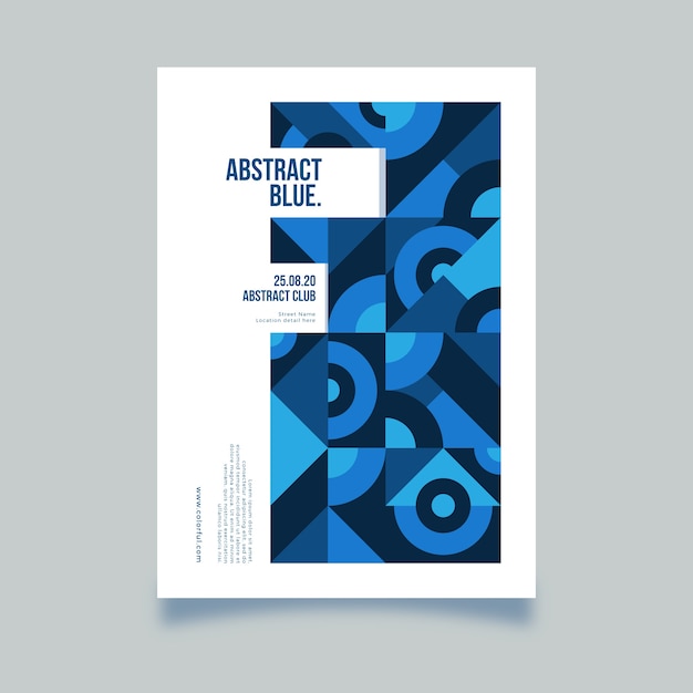 Abstract classic blue flyer template