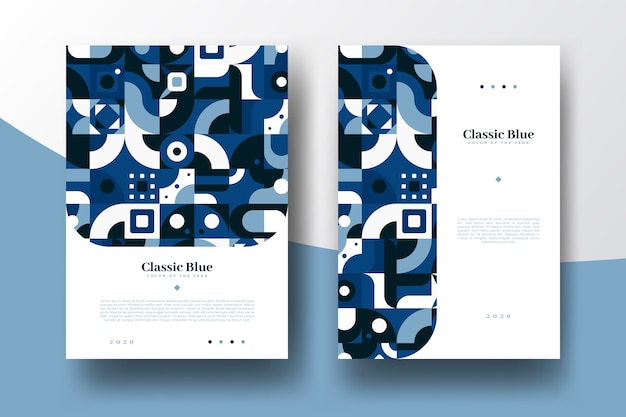 Free Vector abstract classic blue flyer template