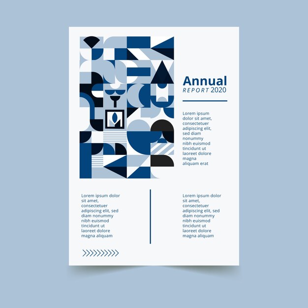 Abstract classic blue poster template style