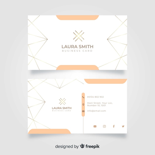 Abstract classic business card template