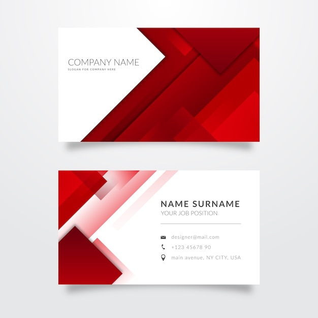 Abstract collection of business cards