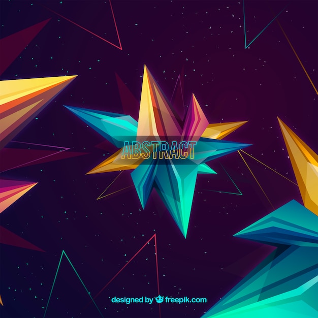 Free Vector abstract colorful background with star shapes