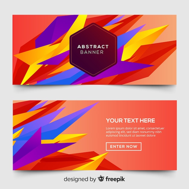 Abstract colorful banners