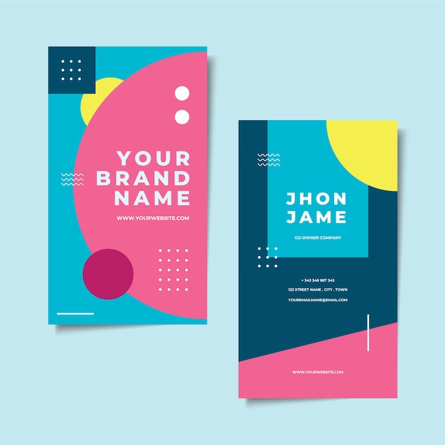 Abstract colorful business card style