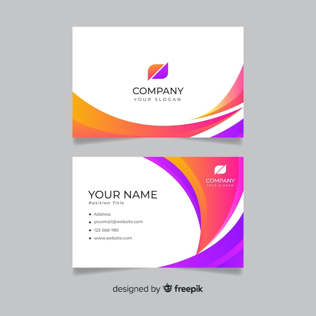 Abstract colorful business card template