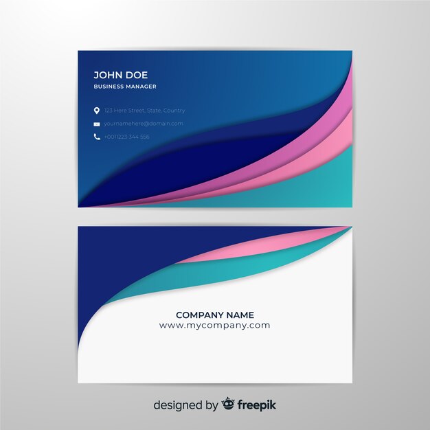 Abstract colorful business card template