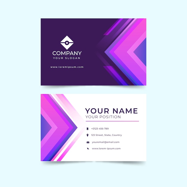 Abstract colorful business card template