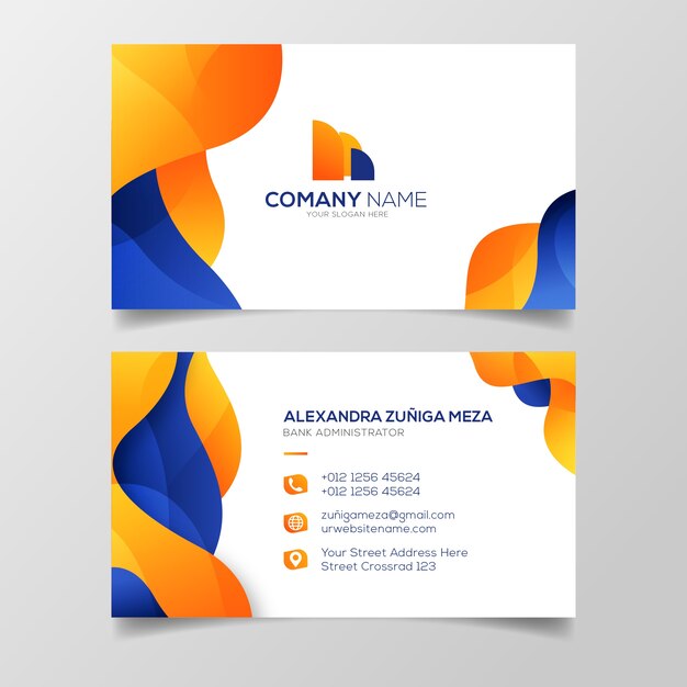 Abstract colorful business card template