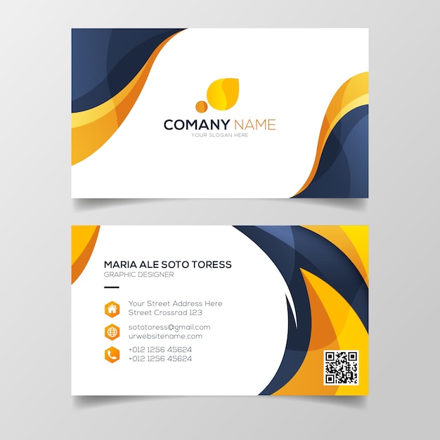 Abstract colorful business card template