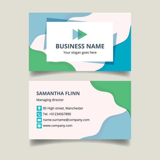 Abstract colorful business card template