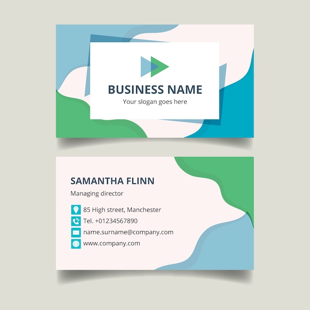 Abstract colorful business card template