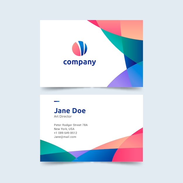 Abstract colorful business card template