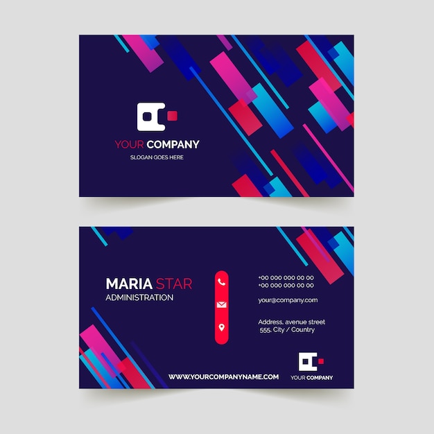 Abstract colorful business card template