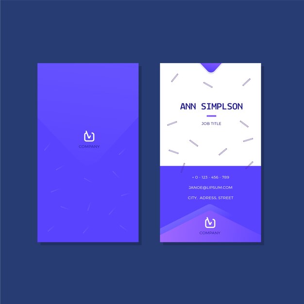 Abstract colorful business card template