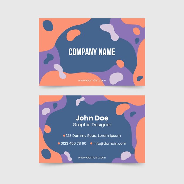 Abstract colorful business card template