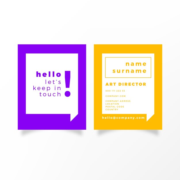 Abstract colorful business card template