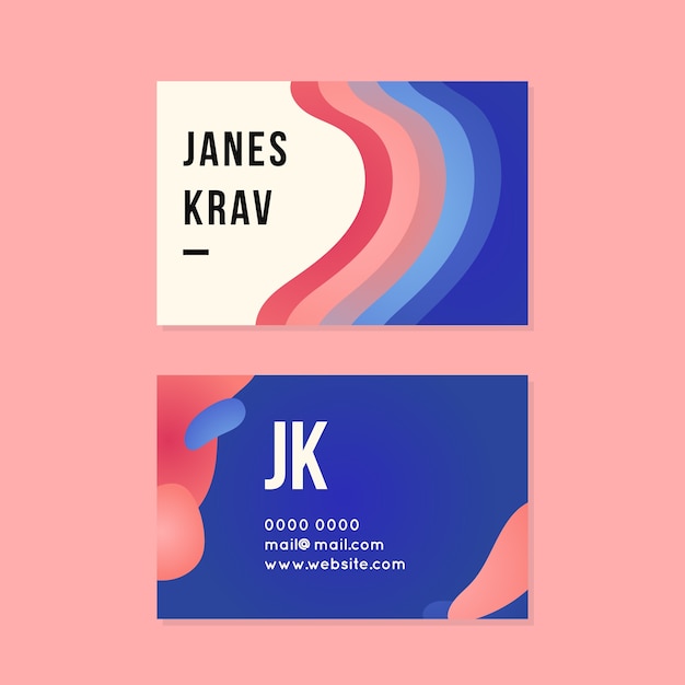 Abstract colorful business card