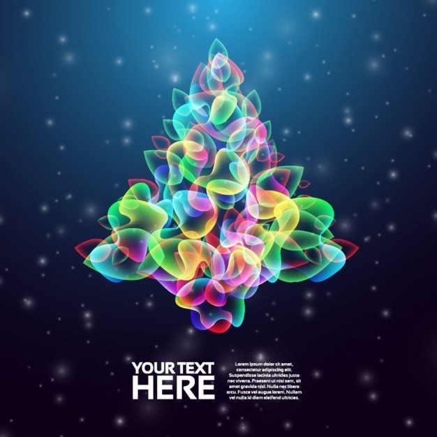 Free Vector abstract colorful christmas tree background