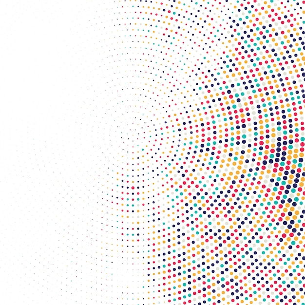 Abstract colorful circular halftone background