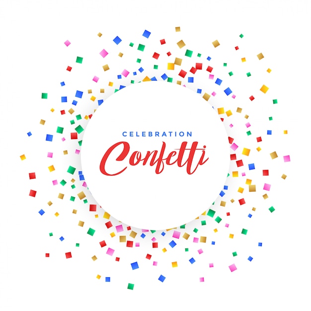 Free Vector abstract colorful confetti frame background