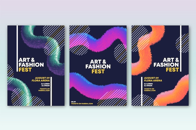 Abstract colorful cover collection template