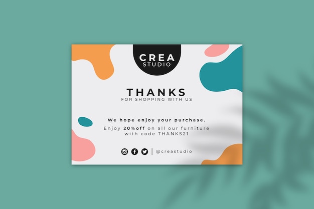 Free vector abstract colorful design cards