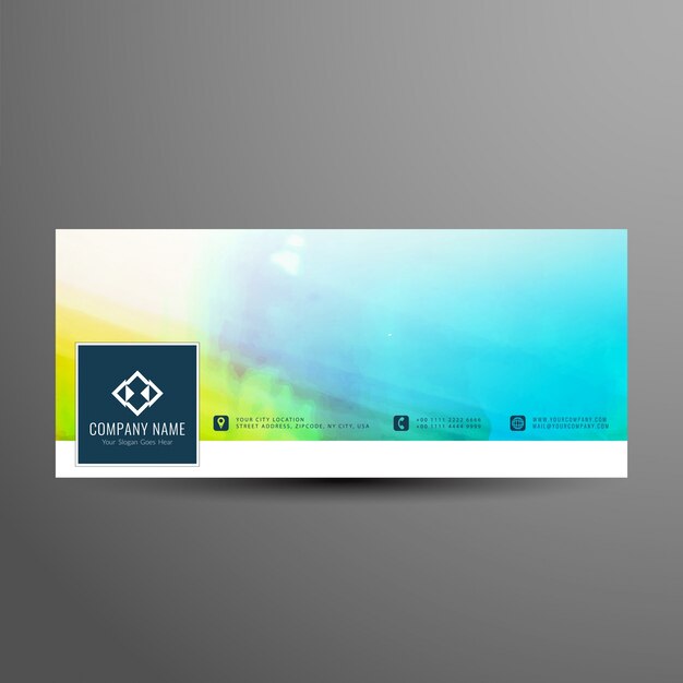 Abstract colorful facebook banner design