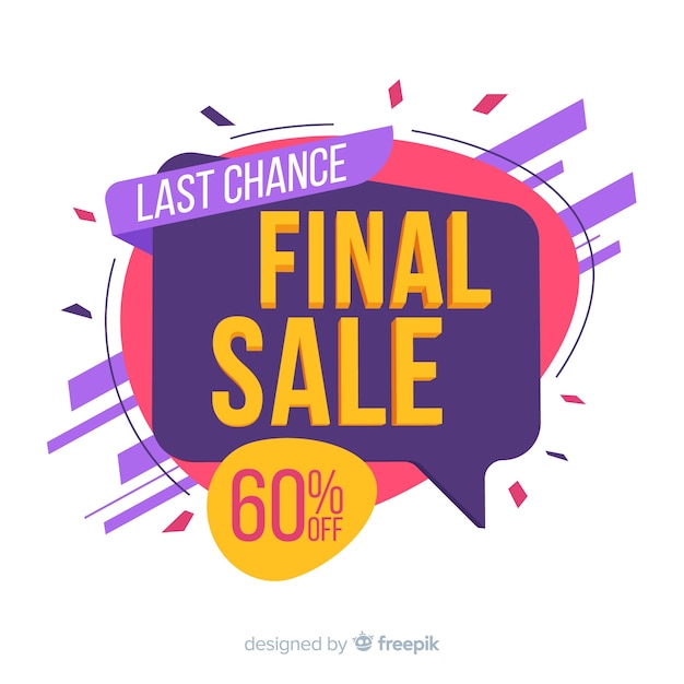 Abstract colorful final sale design