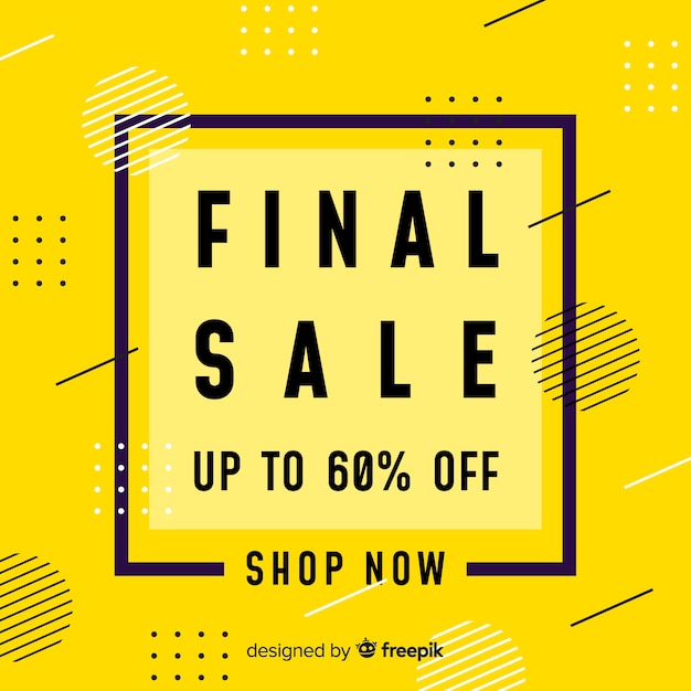 Abstract colorful final sale design