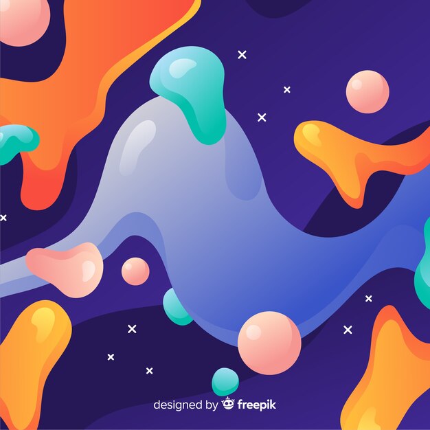 Abstract colorful flow shapes background design