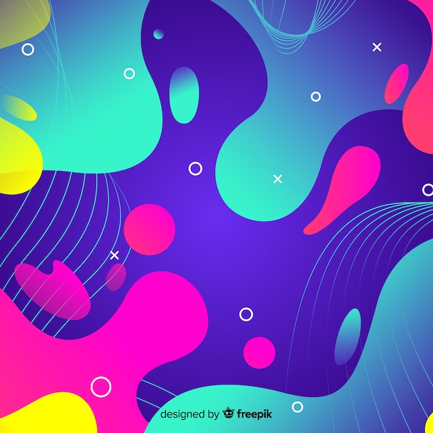 Abstract colorful flow shapes background