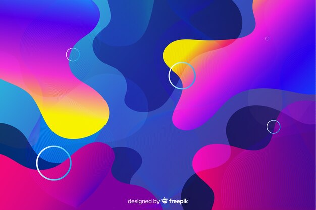 Abstract colorful flow shapes background