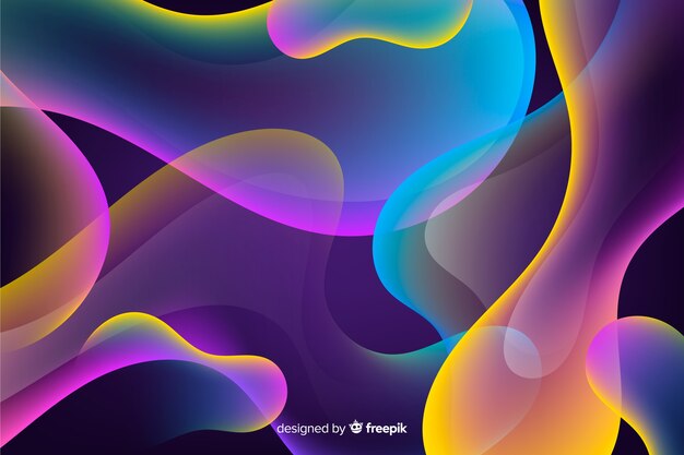 Abstract colorful flow shapes background