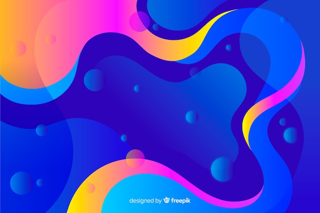 Abstract colorful flow shapes background