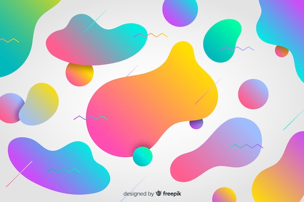 Abstract colorful flow shapes background