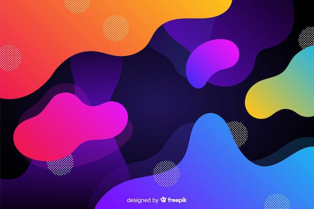 Free vector abstract colorful flow shapes background