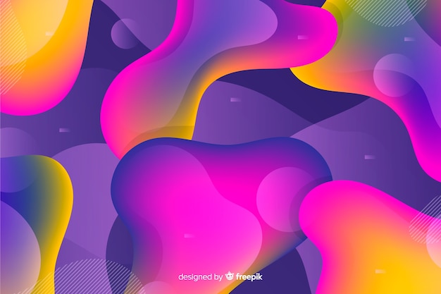 Free vector abstract colorful flow shapes background