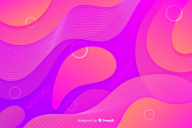 Abstract colorful flow shapes background