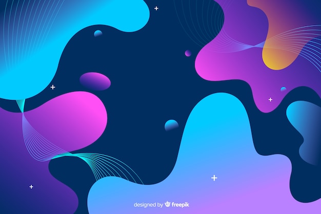 Abstract colorful flow shapes background