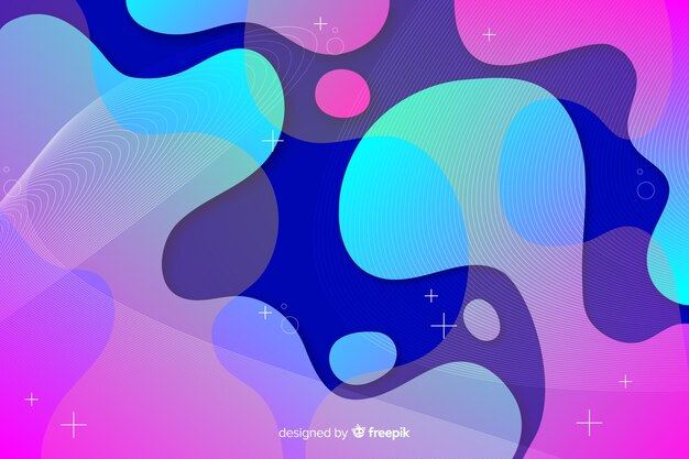 Abstract colorful flow shapes background