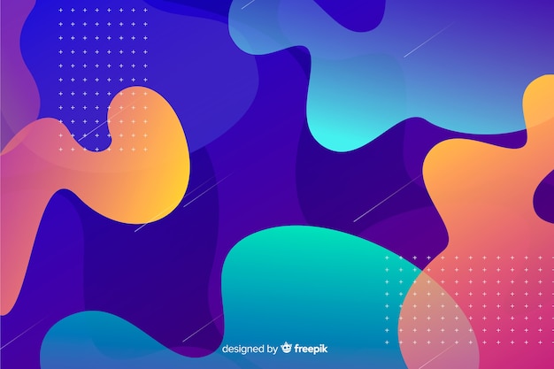 Abstract colorful flow shapes background