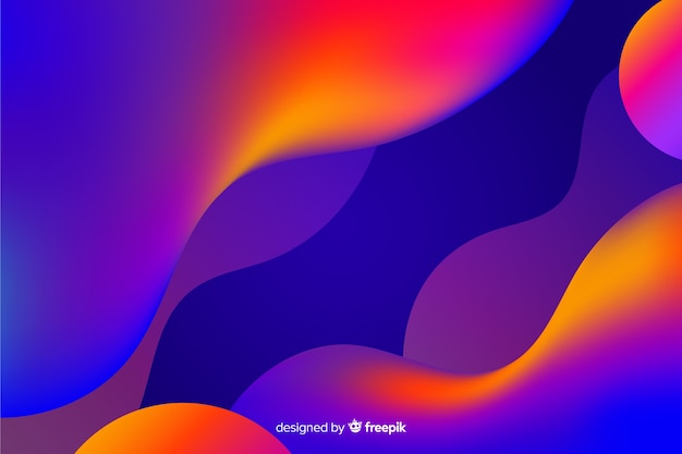 Abstract colorful flow shapes background