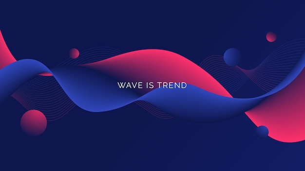 Free Vector abstract colorful flowing wave lines isolated on dark blue background