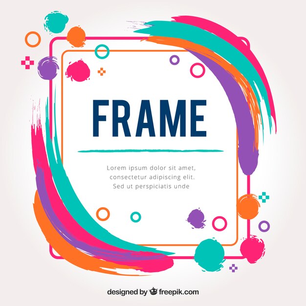 Abstract colorful frame