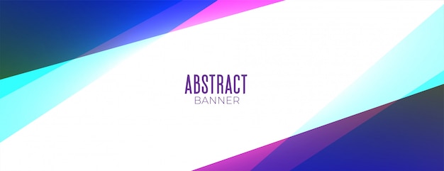 Abstract colorful geometric style background banner with text space